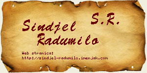Sinđel Radumilo vizit kartica